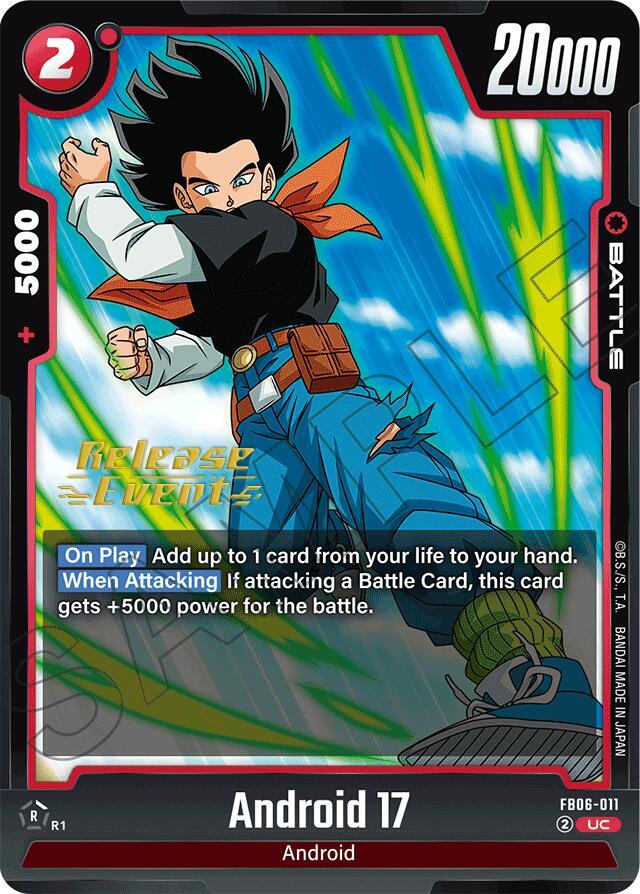 Android 17 FB06-011 card from Rivals Clash Release Event Cards