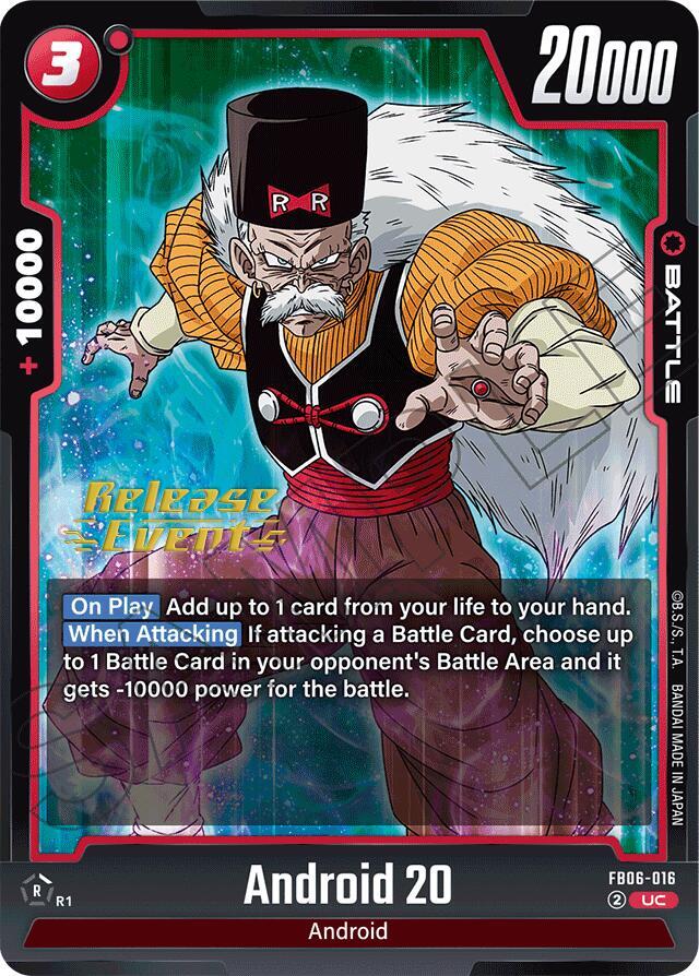 Android 20 FB06-016 card from Rivals Clash Release Event Cards