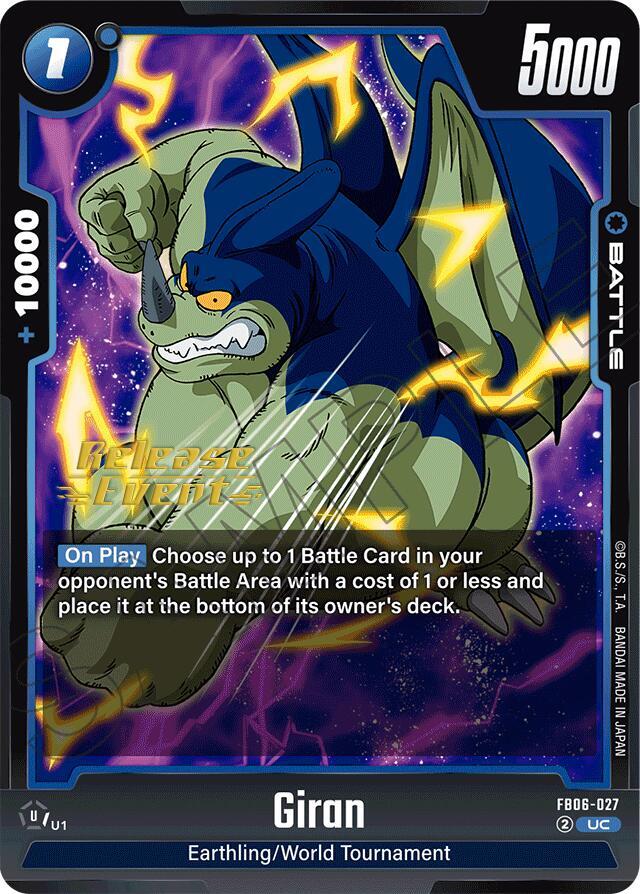 Giran FB06-027 card from Rivals Clash Release Event Cards