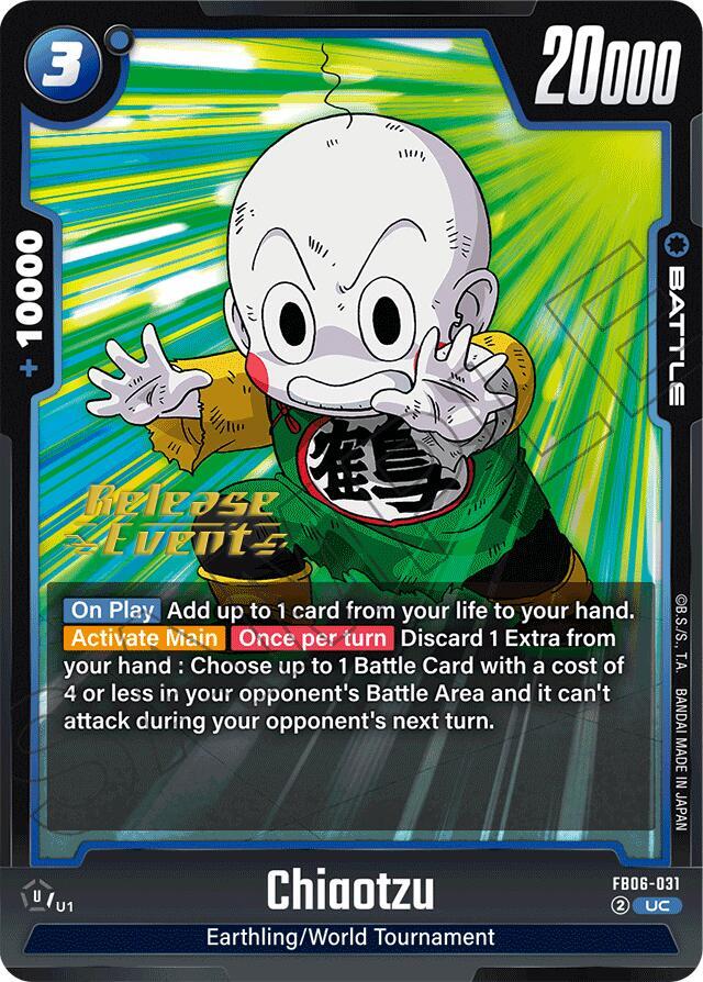 Chiaotzu FB06-031 card from Rivals Clash Release Event Cards