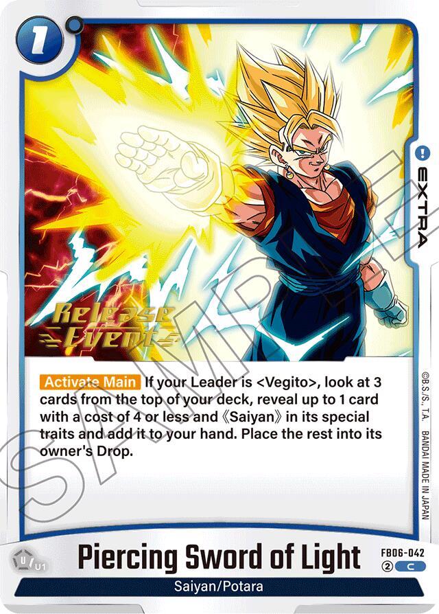 Piercing Sword of Light FB06-042 card from Rivals Clash Release Event Cards