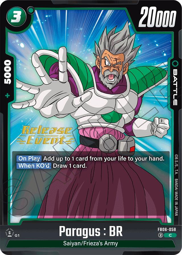 Paragus : BR FB06-058 card from Rivals Clash Release Event Cards