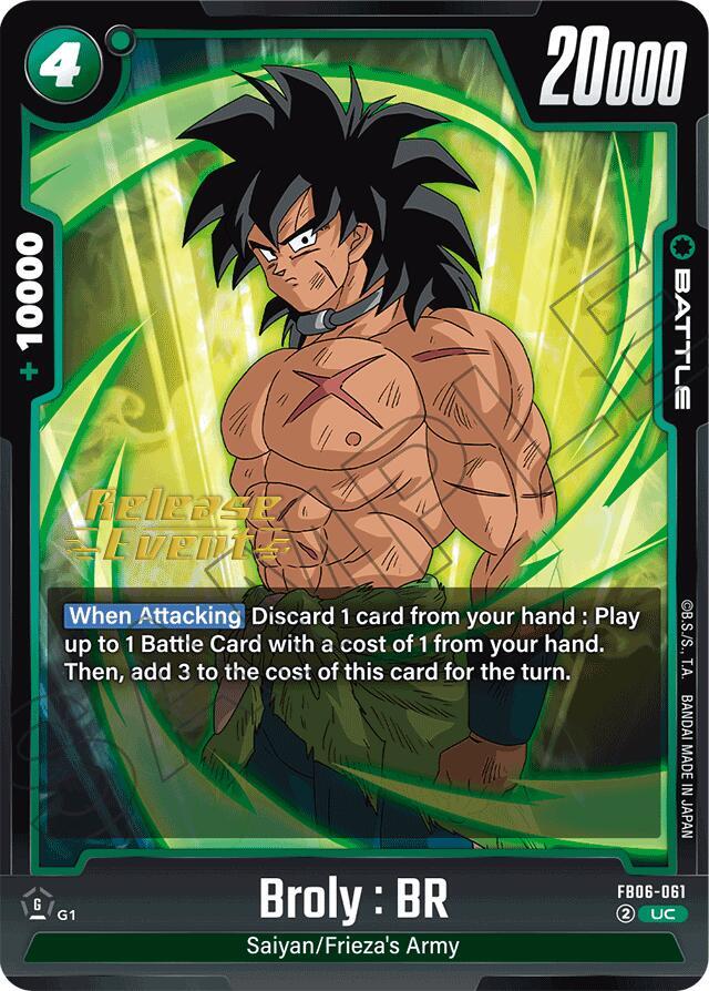 Broly : BR FB06-061 card from Rivals Clash Release Event Cards