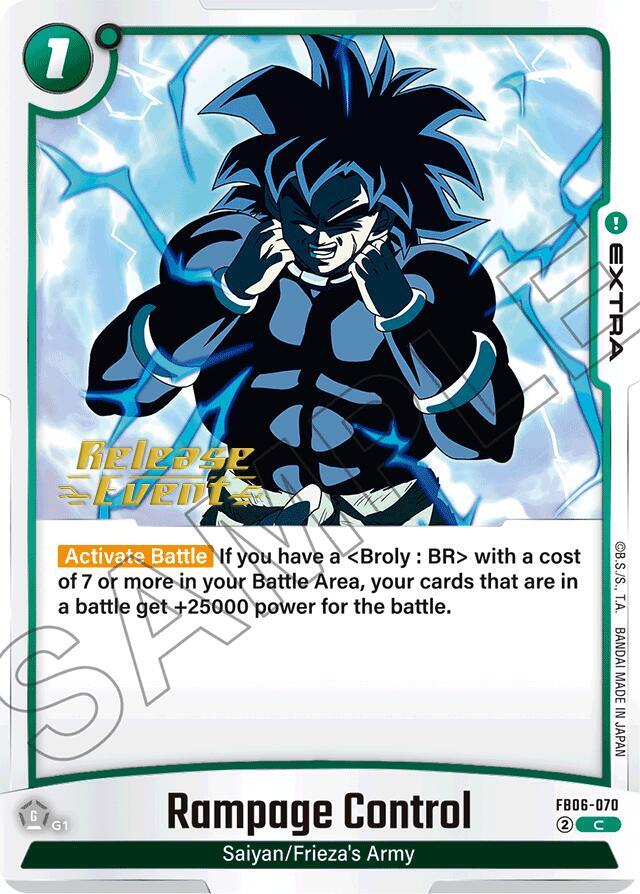 Rampage Control FB06-070 card from Rivals Clash Release Event Cards