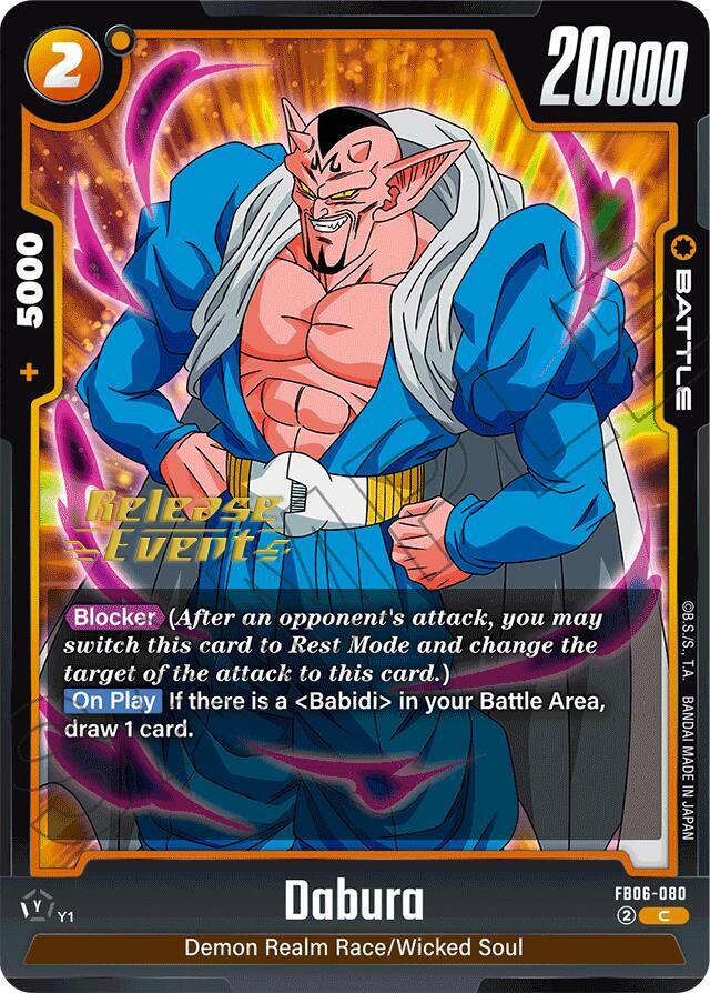 Dabura FB06-080 card from Rivals Clash Release Event Cards