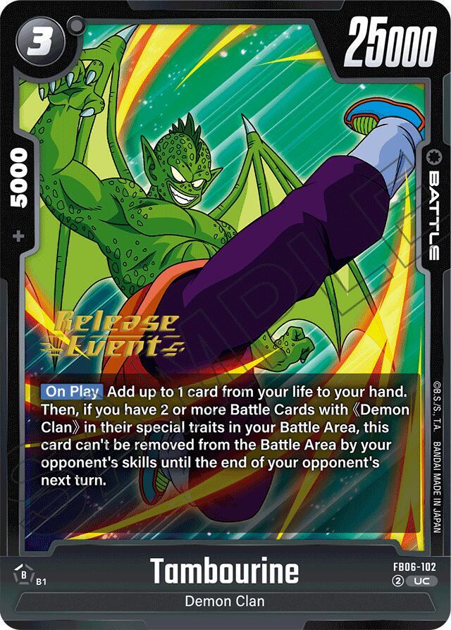 Tambourine FB06-102 card from Rivals Clash Release Event Cards