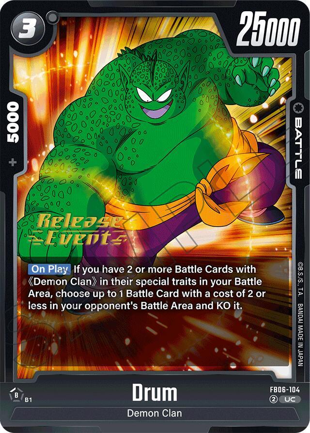 Drum FB06-104 card from Rivals Clash Release Event Cards