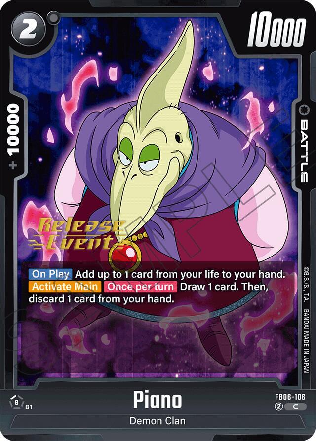 Piano FB06-106 card from Rivals Clash Release Event Cards