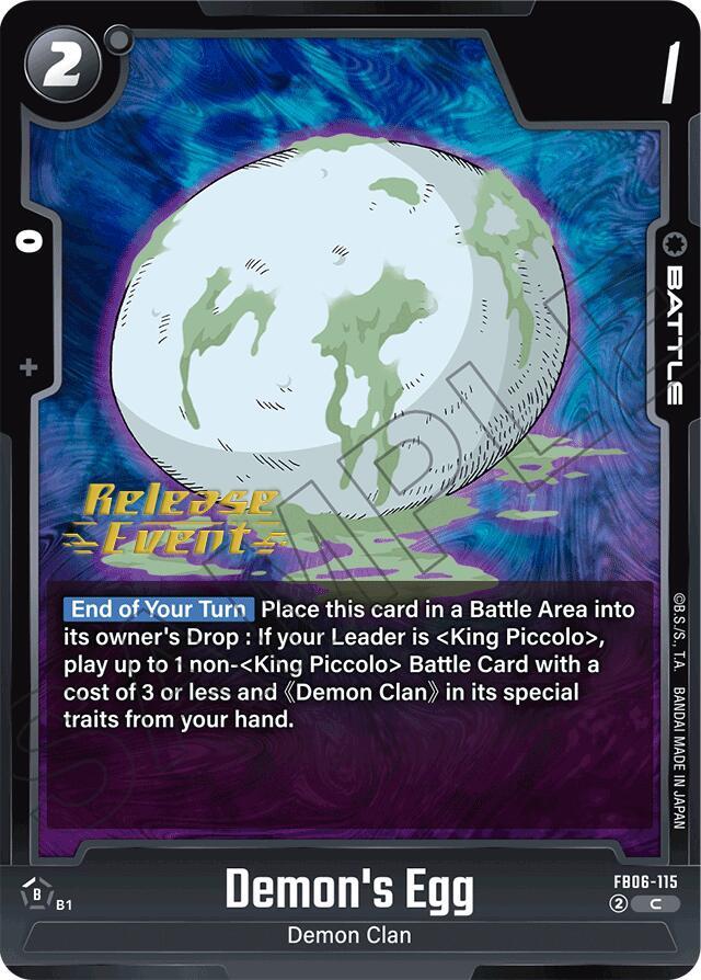 Demon's Egg FB06-115 card from Rivals Clash Release Event Cards