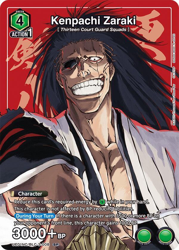 Kenpachi Zaraki UE01NC/BLC-3-008 card from UE01NC: New Card Selection: BLEACH: Thousand-Year Blood War
