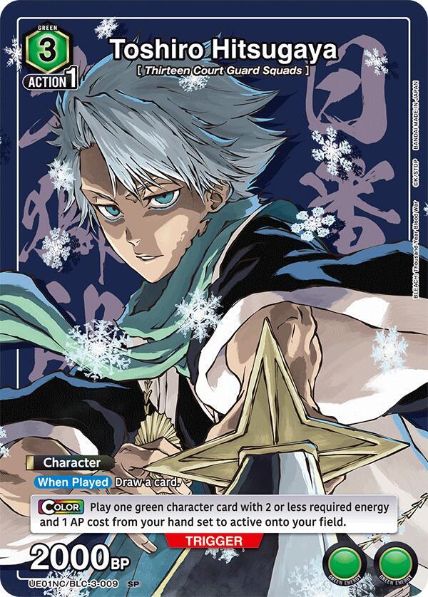 Toshiro Hitsugaya UE01NC/BLC-3-009 card from UE01NC: New Card Selection: BLEACH: Thousand-Year Blood War