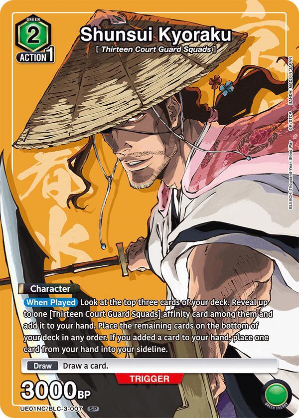 Shunsui Kyoraku UE01NC/BLC-3-007 card from UE01NC: New Card Selection: BLEACH: Thousand-Year Blood War