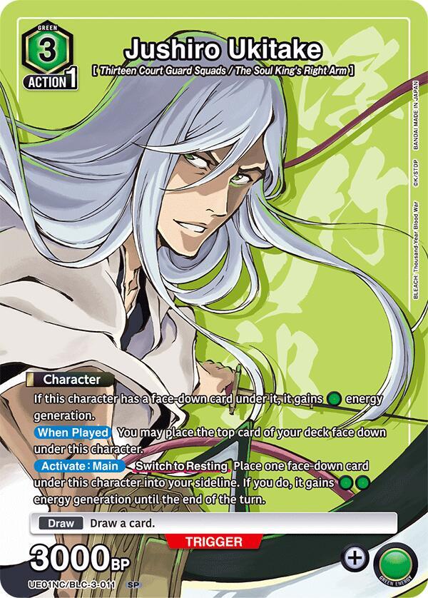 Jushiro Ukitake UE01NC/BLC-3-011 card from UE01NC: New Card Selection: BLEACH: Thousand-Year Blood War
