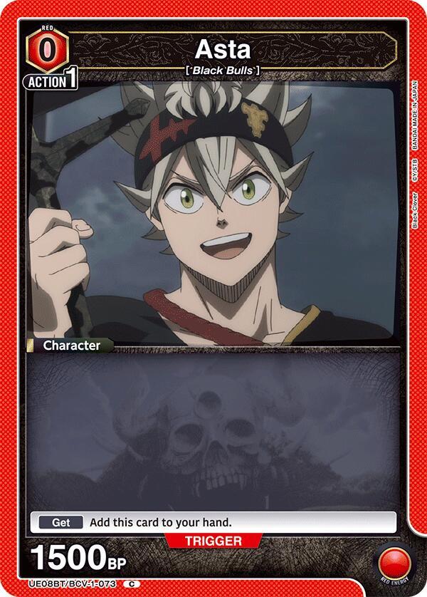 Asta (Box Topper Foil) UE08BT/BCV-1-073 card from UE08BT: Black Clover