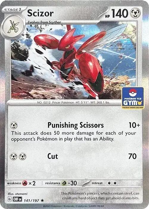 Scizor (Pokemon Gym Promo) 141/197 card from Miscellaneous Cards & Products