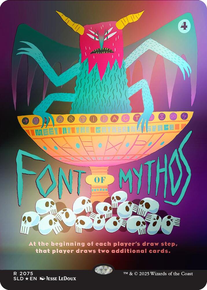 Font of Mythos (Rainbow Foil) 2075 card from Secret Lair Drop Series
