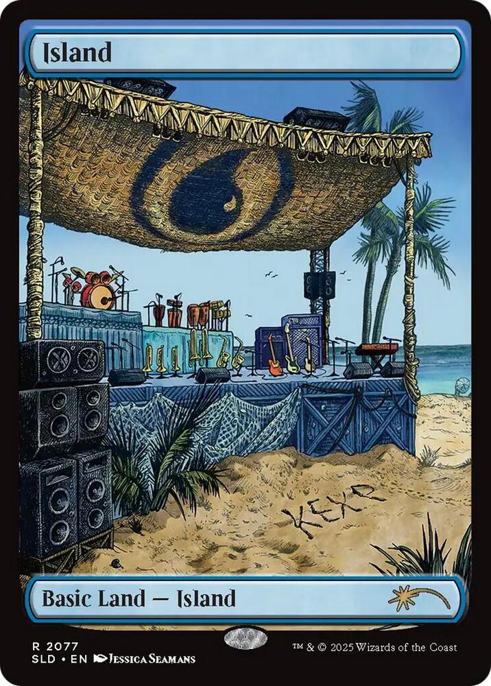 Island 2077 card from Secret Lair Drop Series