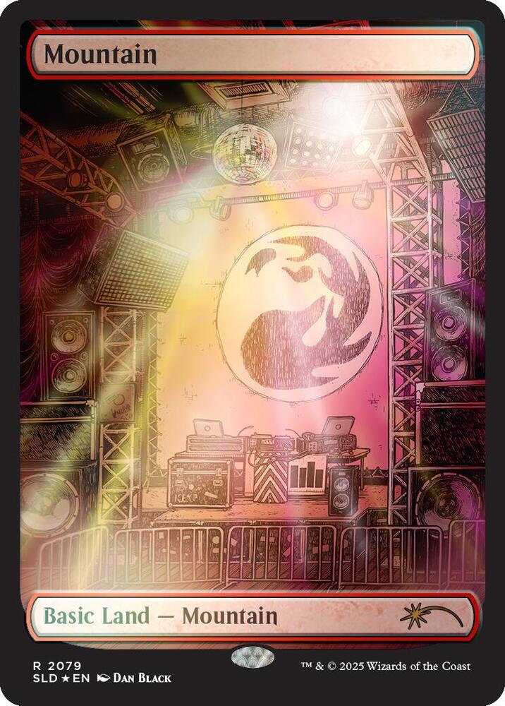 Mountain (Rainbow Foil) 2079 card from Secret Lair Drop Series