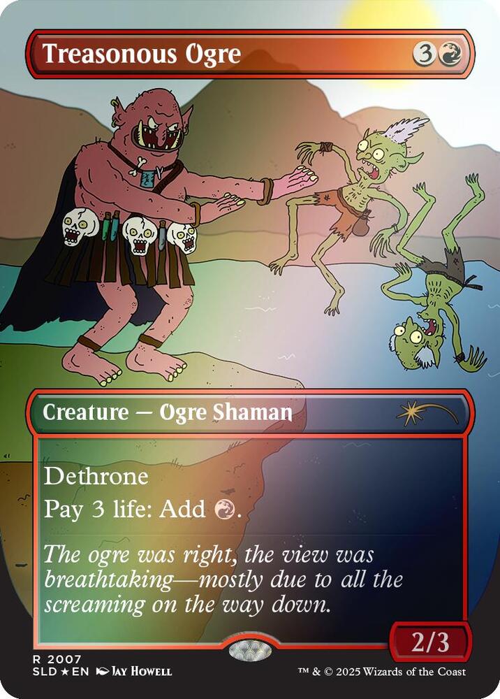Treasonous Ogre (Rainbow Foil) 2007 card from Secret Lair Drop Series