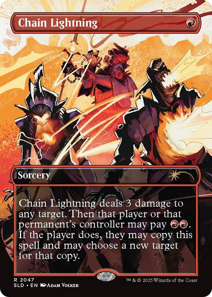 Chain Lightning 2047 card from Secret Lair Drop Series