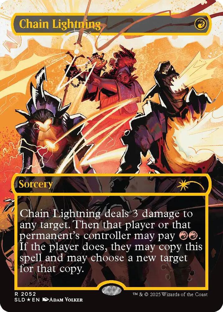 Chain Lightning (Raised Foil) 2052 card from Secret Lair Drop Series