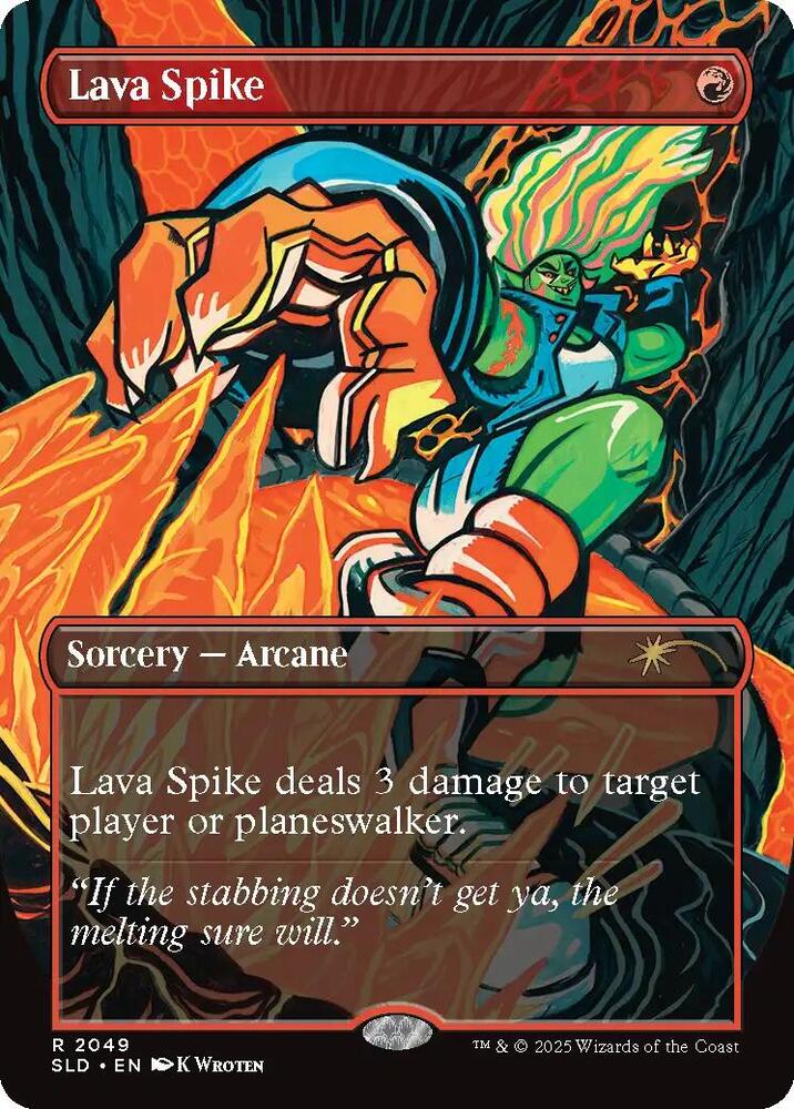 Lava Spike 2049 card from Secret Lair Drop Series