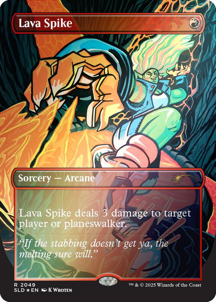 Lava Spike (Rainbow Foil) 2049 card from Secret Lair Drop Series