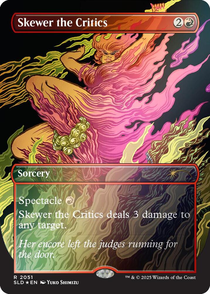 Skewer the Critics (Rainbow Foil) 2051 card from Secret Lair Drop Series