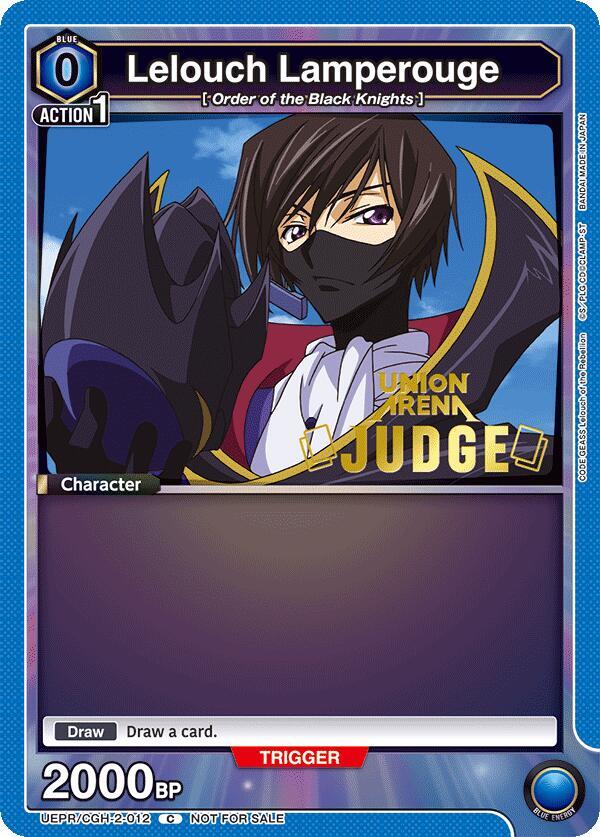 Lelouch Lamperouge (Judge Pack) UEPR/CGH-2-012 card from Union Arena Promotion Cards