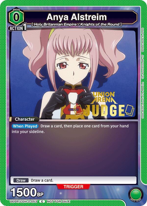 Anya Alstreim (Judge Pack) UEPR/CGH-2-053 card from Union Arena Promotion Cards