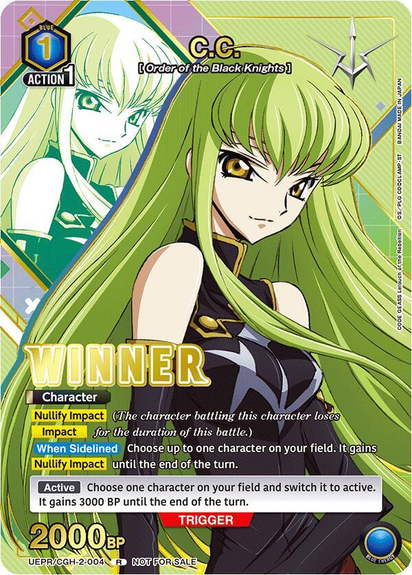 C.C. (Winner) UEPR/CGH-2-004 card from Union Arena Promotion Cards