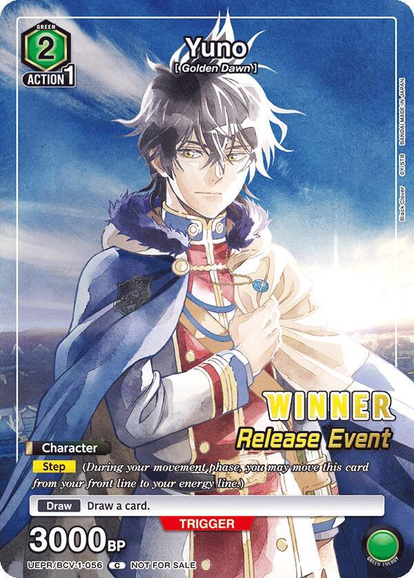 Yuno (Release Event Winner) UEPR/BCV-1-056 card from UE08BT: Black Clover Release Event Cards