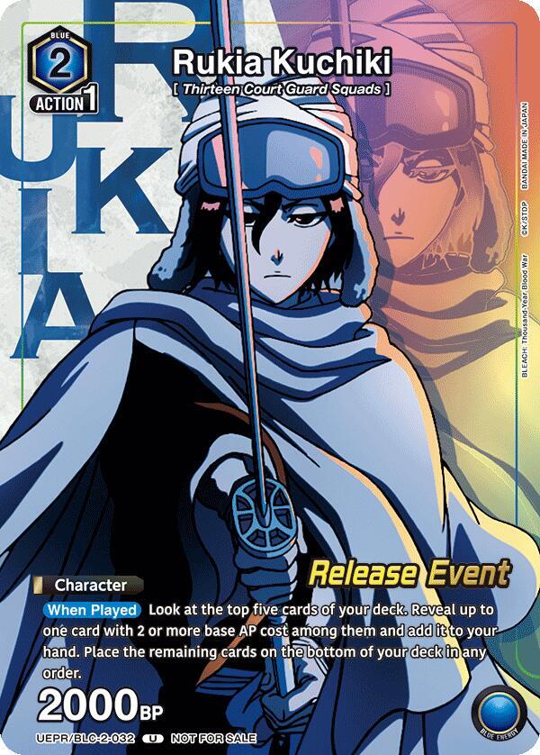 Rukia Kuchiki (Release Event Participation) UEPR/BLC-2-032 card from UEX01BT: BLEACH: Thousand-Year Blood War Vol.2 Release Event Cards