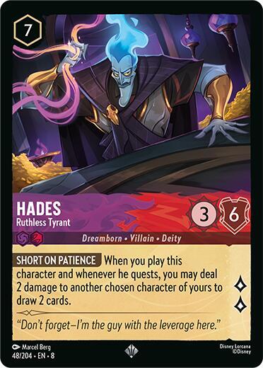 Hades - Ruthless Tyrant 48/204 card from Reign of Jafar