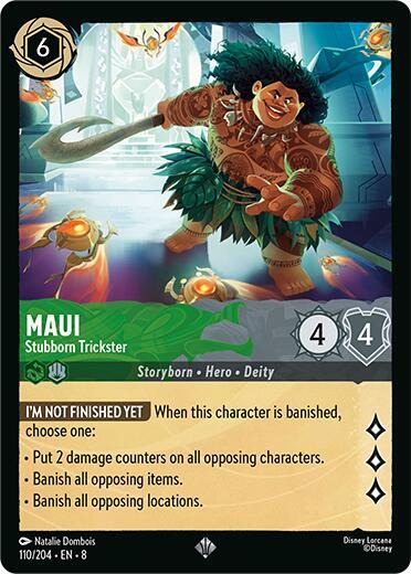 Maui - Stubborn Trickster 110/204 card from Reign of Jafar