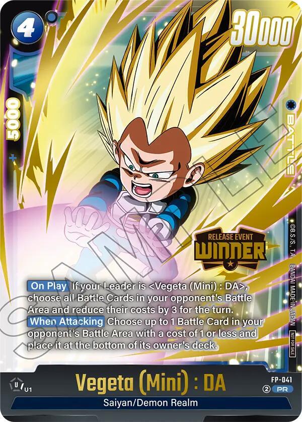 Vegeta (Mini) : DA (Release Event Winner) FP-041 card from Rivals Clash Release Event Cards