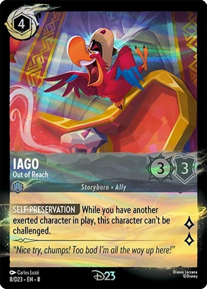 Iago - Out of Reach 8 card from D23 Promos