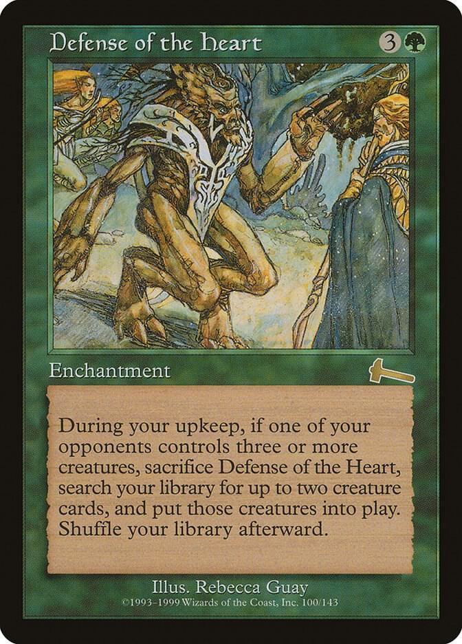 Defense of the Heart 100 card from Urza's Legacy