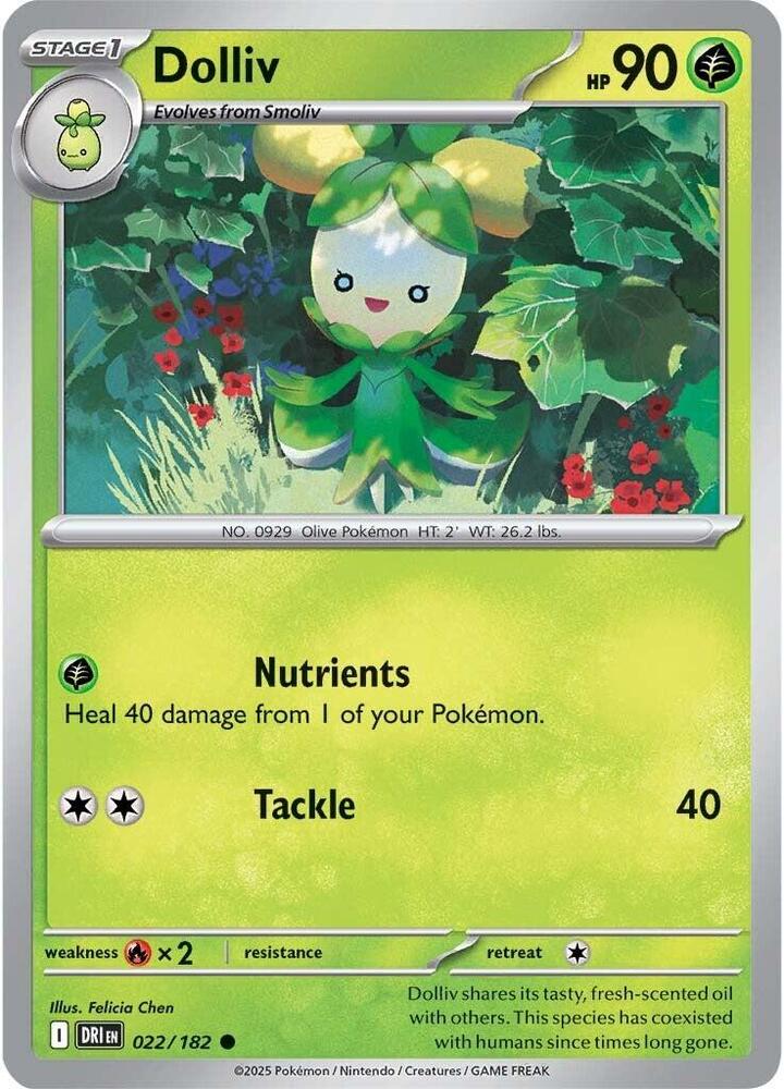Dolliv 022/182 card from SV10: Destined Rivals