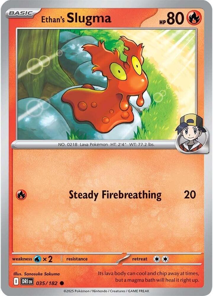 Ethan's Slugma 035/182 card from SV10: Destined Rivals