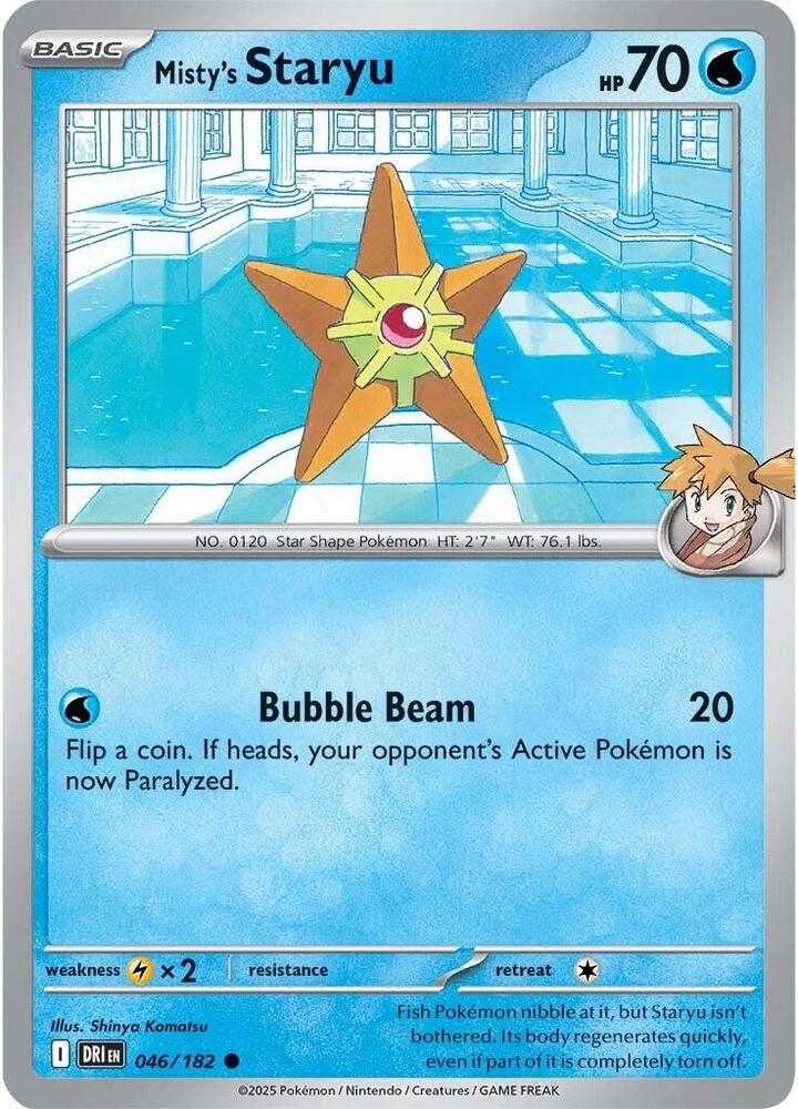 Misty's Staryu 046/180 card from SV10: Destined Rivals