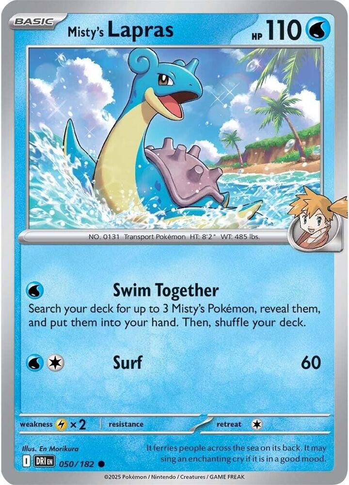 Misty's Lapras 050/182 card from SV10: Destined Rivals