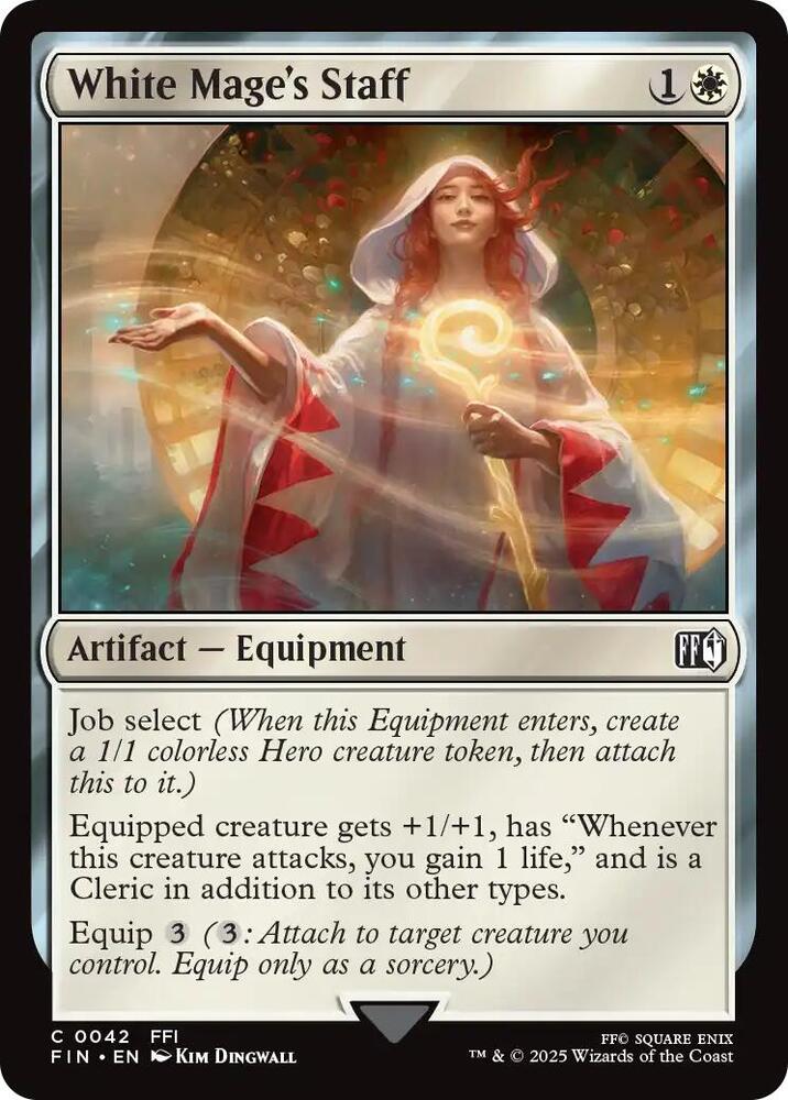 White Mage's Staff 42 card from FINAL FANTASY