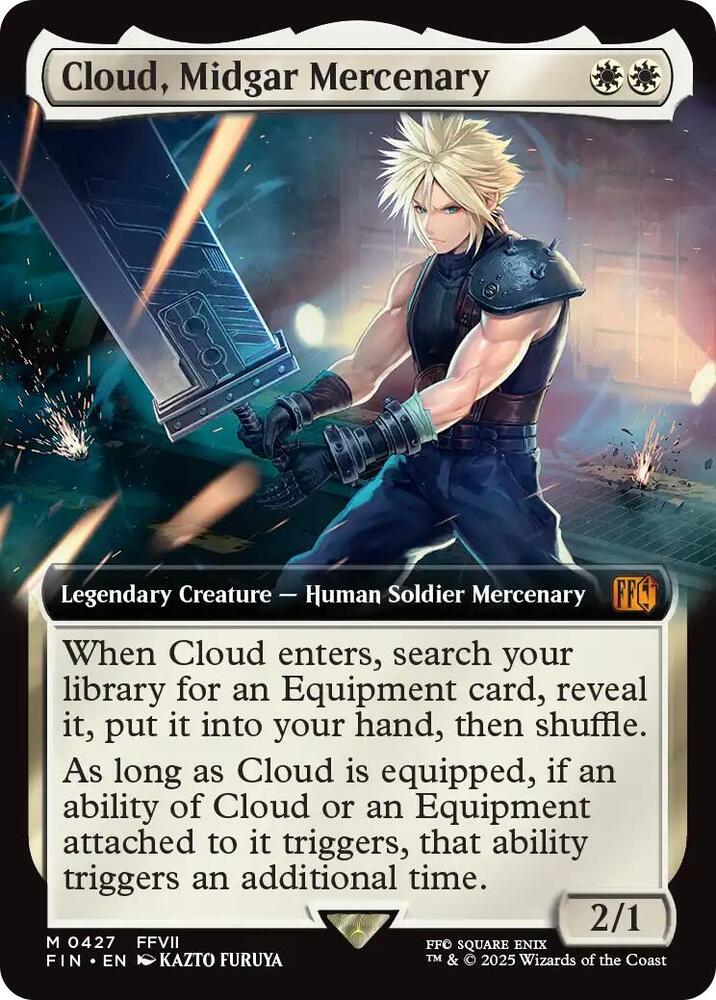 Cloud, Midgar Mercenary (Extended Art) 427 card from FINAL FANTASY
