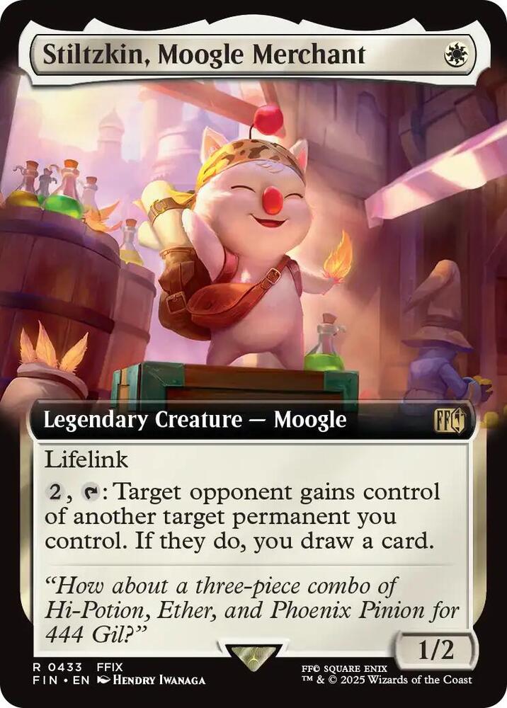Stiltzkin, Moogle Merchant (Extended Art) 433 card from FINAL FANTASY