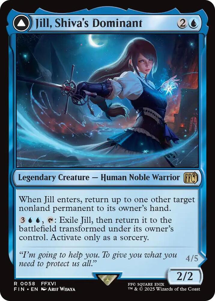 Jill, Shiva's Dominant 58 card from FINAL FANTASY