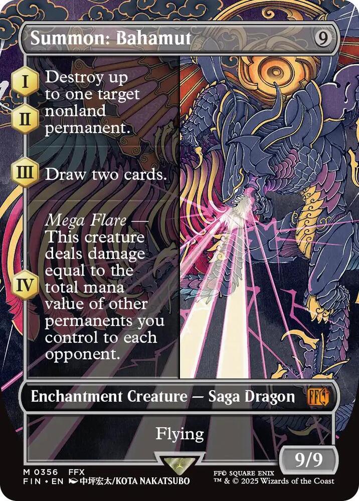 Summon: Bahamut (Borderless) 356 card from FINAL FANTASY