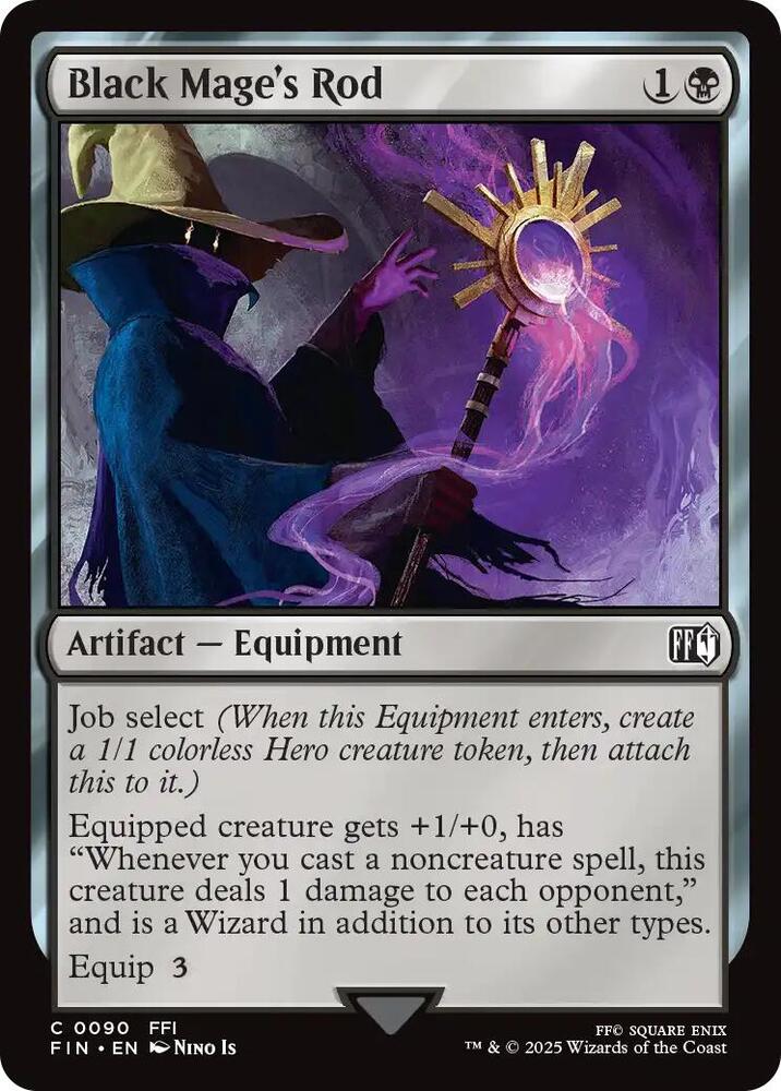 Black Mage's Rod 90 card from FINAL FANTASY