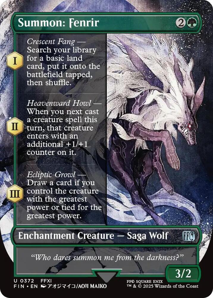 Summon: Fenrir (Borderless) 372 card from FINAL FANTASY
