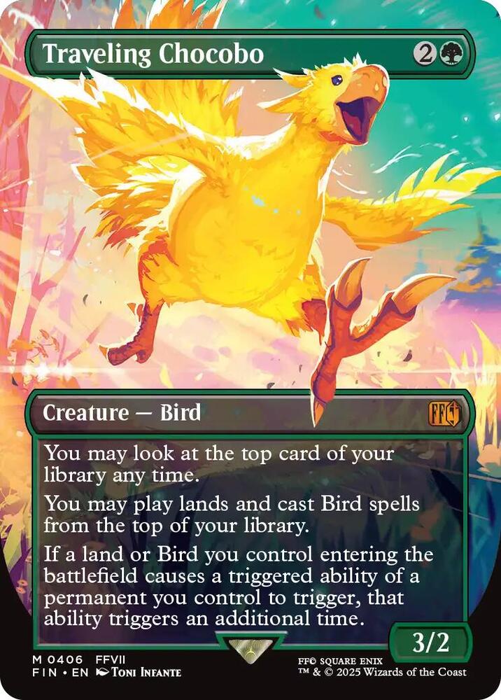 Traveling Chocobo (Borderless) 406 card from FINAL FANTASY